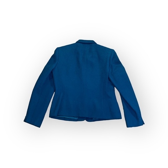 Jones New York Teal Virgin Wool Boxy Jacket Size 10 - Picture 4 of 8